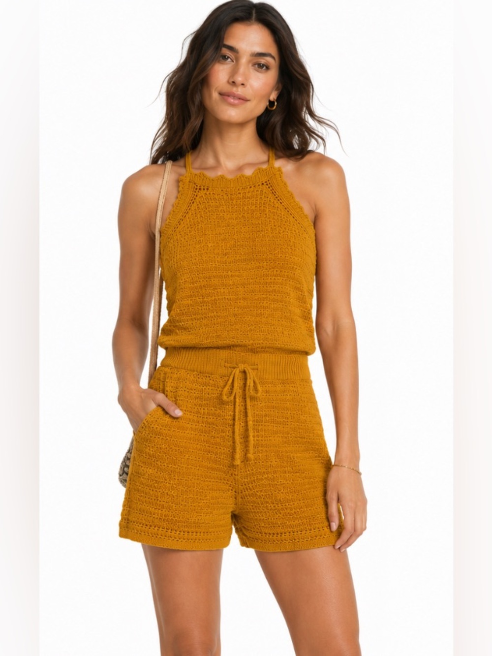 Universal Threads 100% Cotton Crochet Romper